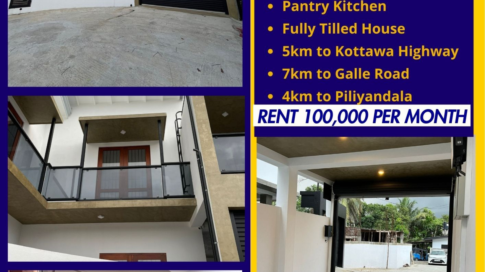 Main, Bokundara, Piliyandala, Colombo, ,House,For Rent,Main,1163