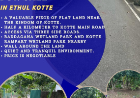 110/18 Alakeshwara road, Elul kotte, Ethul Kotte, Colombo 10100, ,Land,For sale,Alakeshwara road, Elul kotte,1183